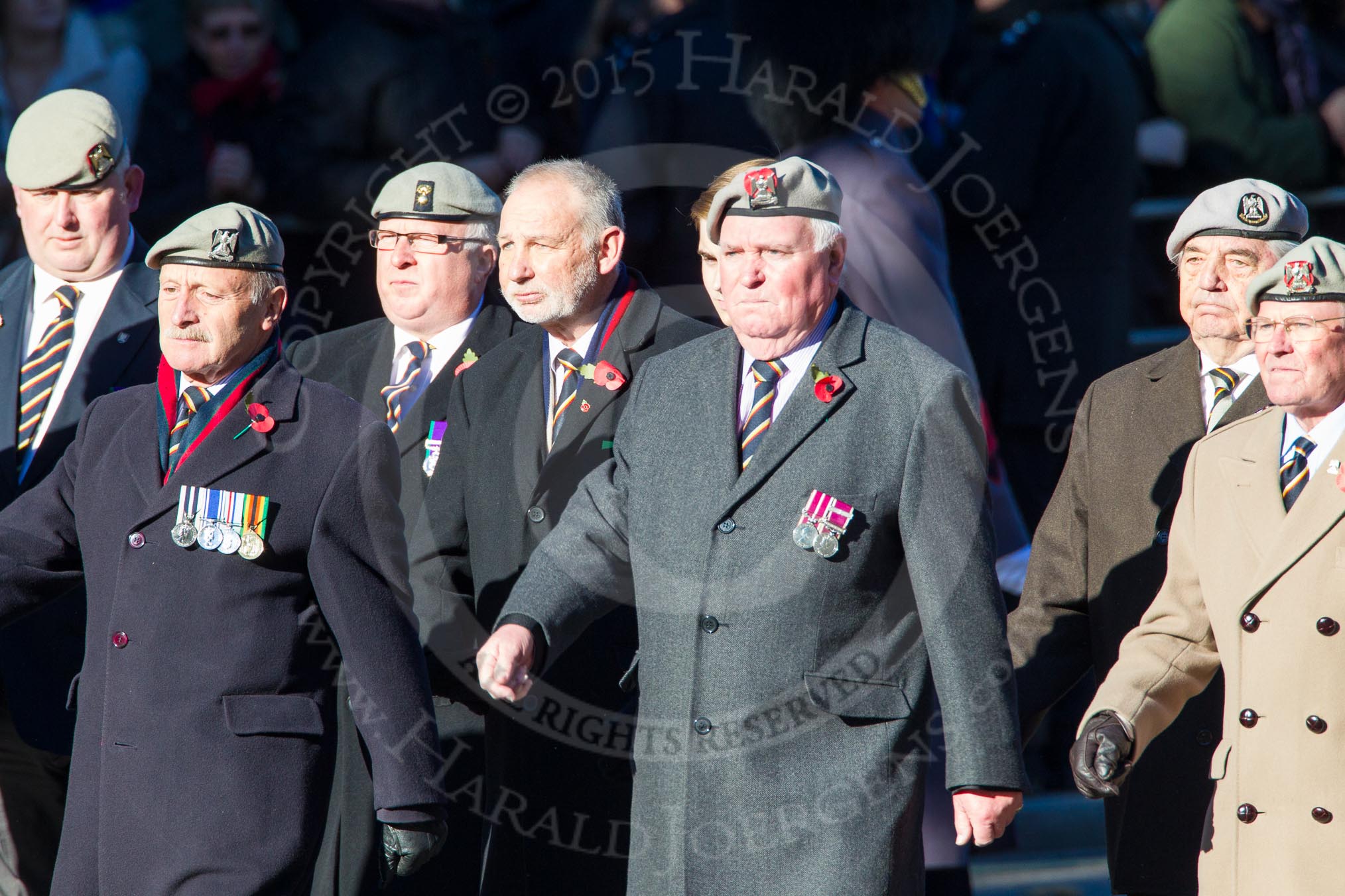 Remembrance Sunday Cenotaph March Past 2013: A34 -Royal Hampshire Regiment Comrades Association..
Press stand opposite the Foreign Office building, Whitehall, London SW1,
London,
Greater London,
United Kingdom,
on 10 November 2013 at 11:59, image #1305