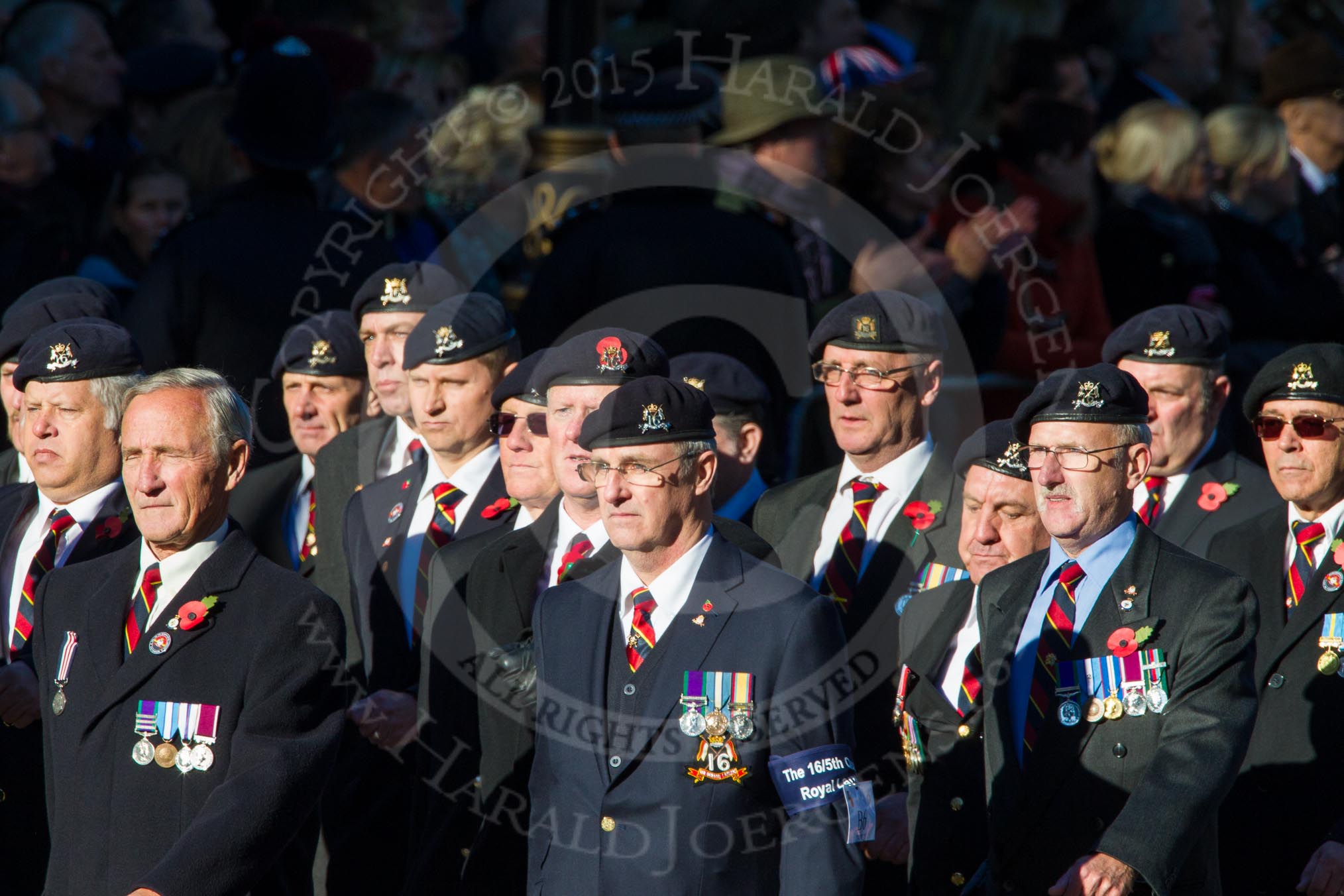 Remembrance Sunday Cenotaph March Past 2013: B6 - The 16/5th Queen's Royal Lancers..
Press stand opposite the Foreign Office building, Whitehall, London SW1,
London,
Greater London,
United Kingdom,
on 10 November 2013 at 11:59, image #1338