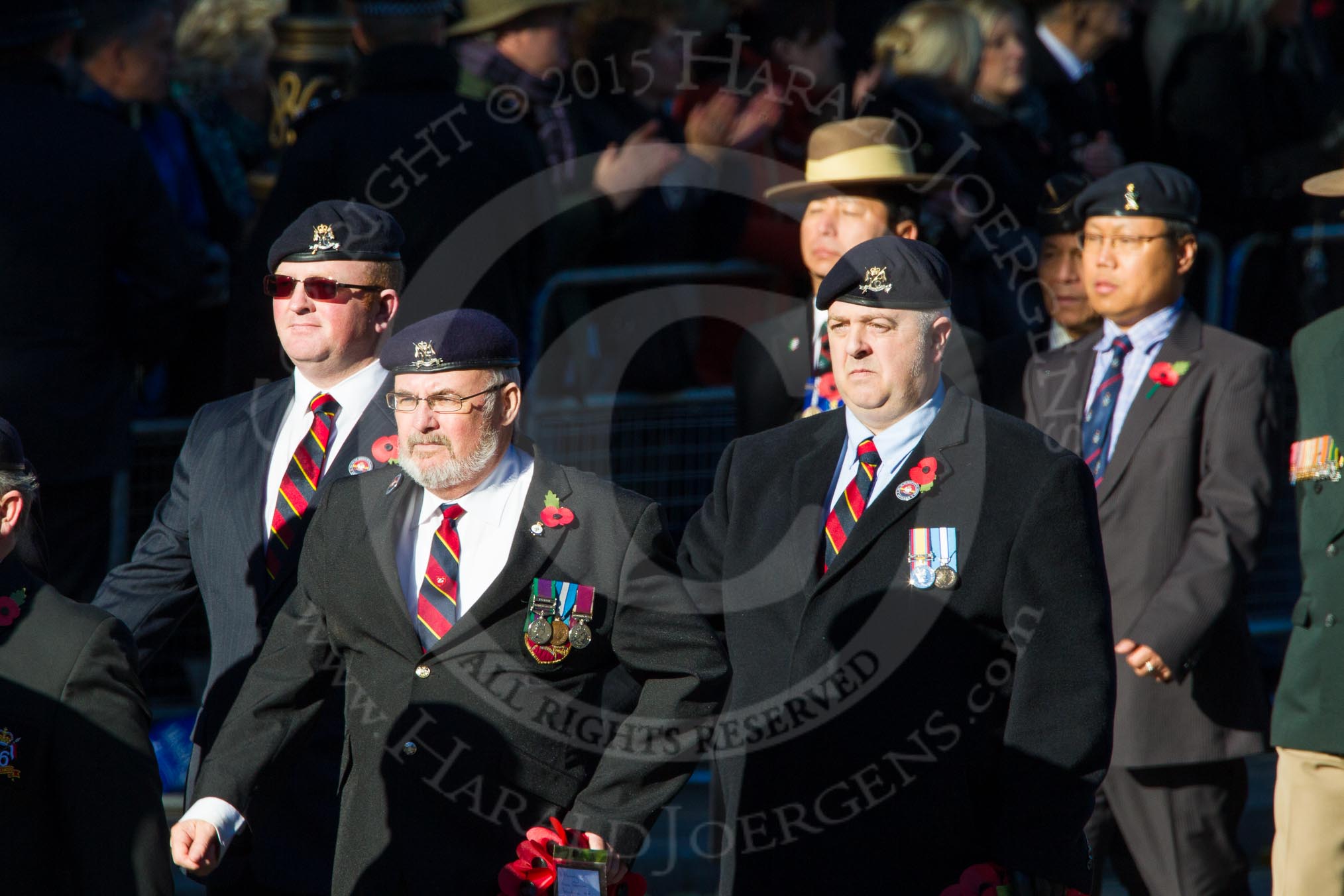 Remembrance Sunday Cenotaph March Past 2013: B6 - The 16/5th Queen's Royal Lancers..
Press stand opposite the Foreign Office building, Whitehall, London SW1,
London,
Greater London,
United Kingdom,
on 10 November 2013 at 11:59, image #1342