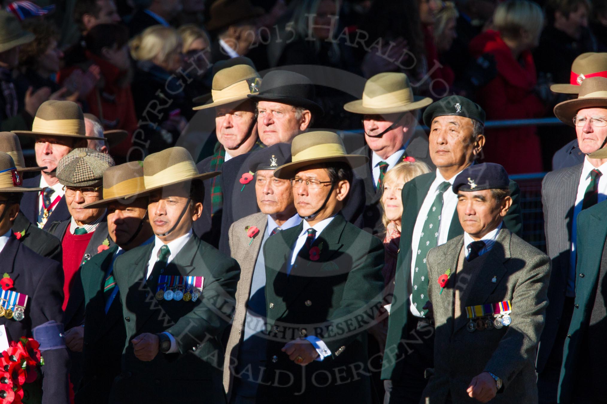 Remembrance Sunday Cenotaph March Past 2013: B7 - Gurkha Brigade Association..
Press stand opposite the Foreign Office building, Whitehall, London SW1,
London,
Greater London,
United Kingdom,
on 10 November 2013 at 11:59, image #1348