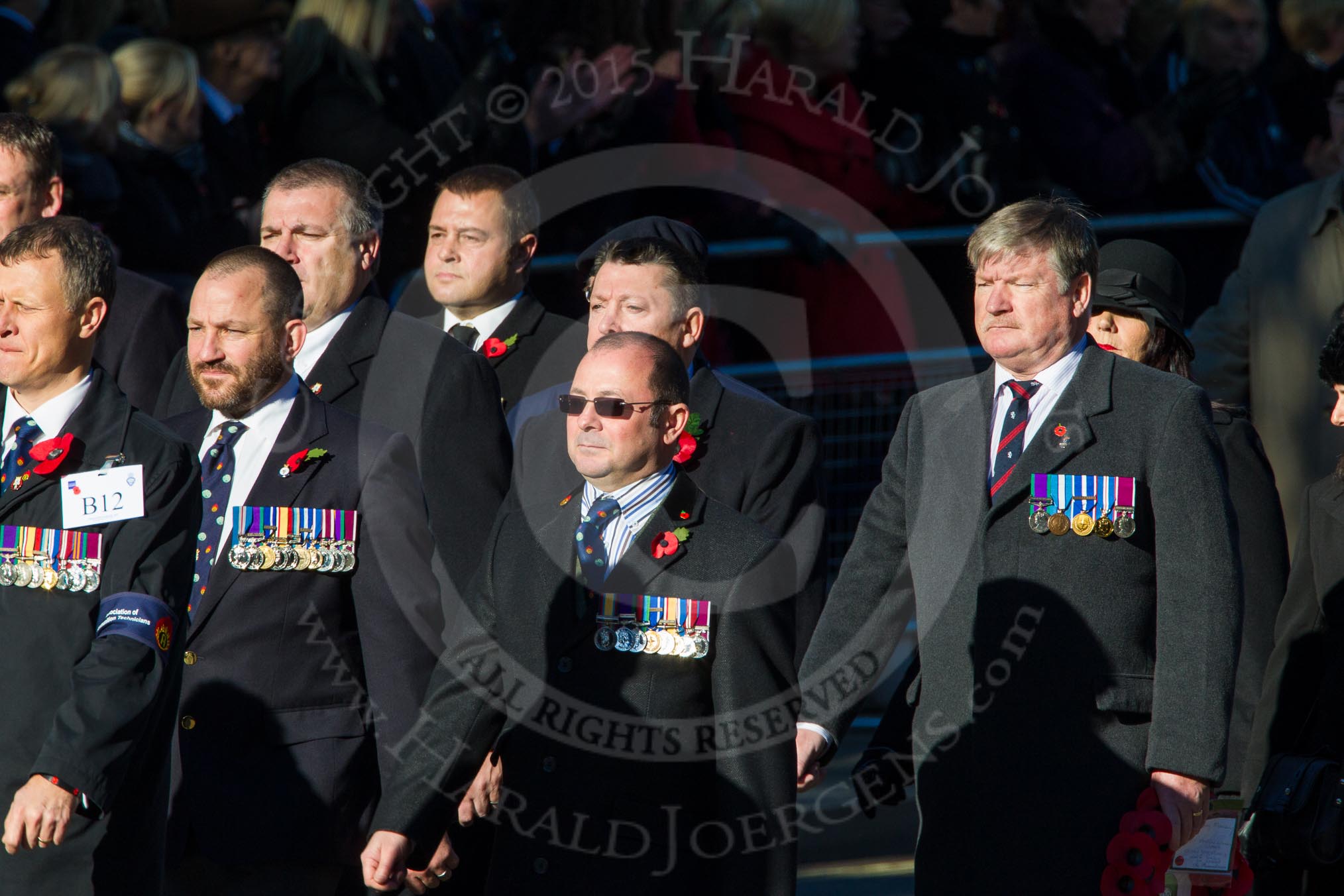 Remembrance Sunday Cenotaph March Past 2013: B12 - Association of Ammunition Technicians..
Press stand opposite the Foreign Office building, Whitehall, London SW1,
London,
Greater London,
United Kingdom,
on 10 November 2013 at 12:00, image #1385