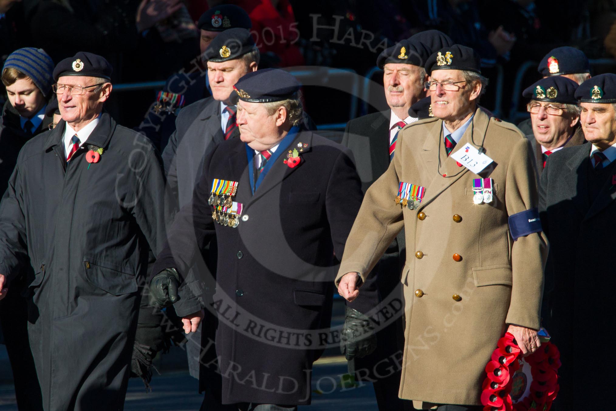 Remembrance Sunday Cenotaph March Past 2013: B13 - Beachley Old Boys Association..
Press stand opposite the Foreign Office building, Whitehall, London SW1,
London,
Greater London,
United Kingdom,
on 10 November 2013 at 12:00, image #1391