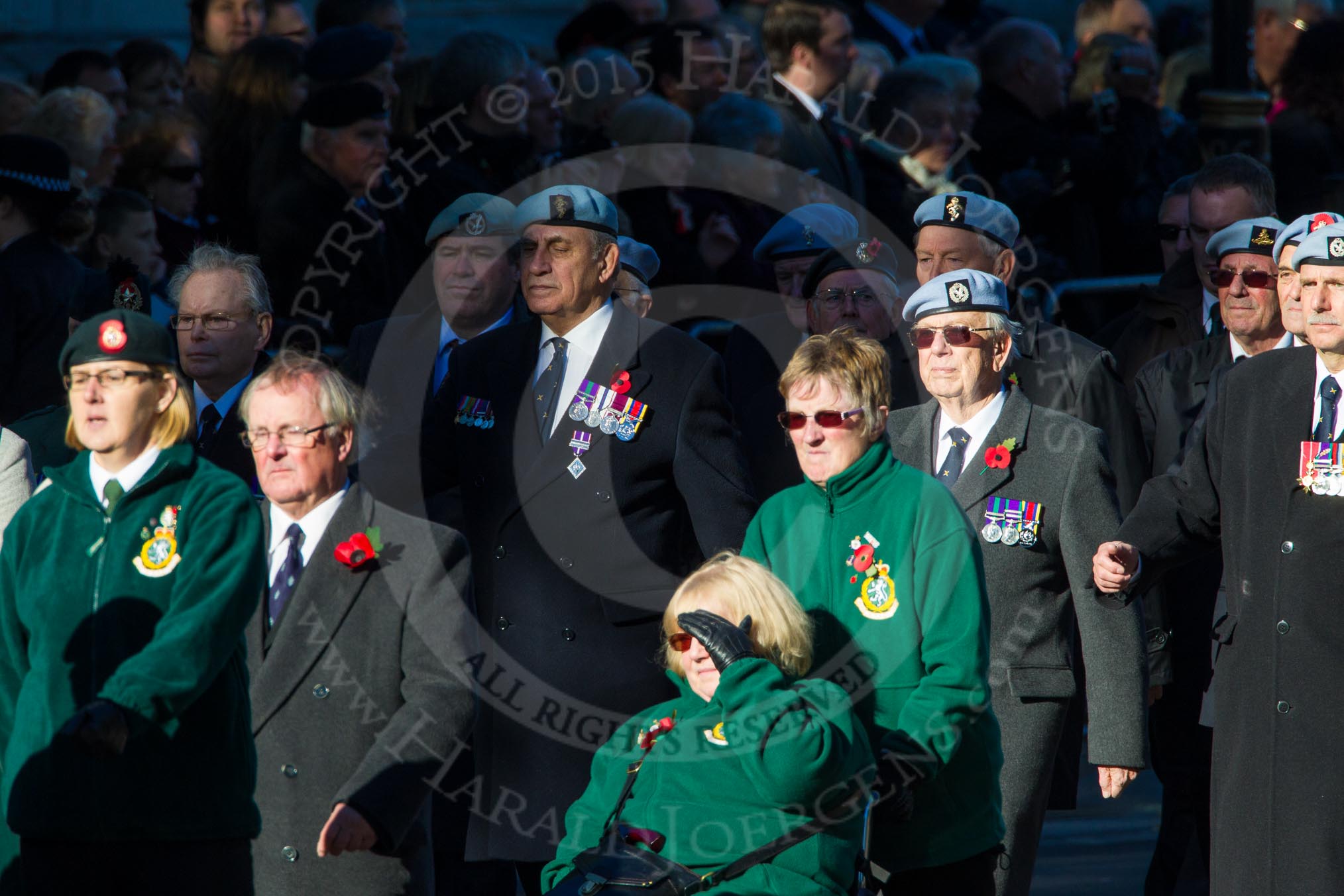 Remembrance Sunday Cenotaph March Past 2013: B15 - Women's Royal Army Corps Association..
Press stand opposite the Foreign Office building, Whitehall, London SW1,
London,
Greater London,
United Kingdom,
on 10 November 2013 at 12:01, image #1420