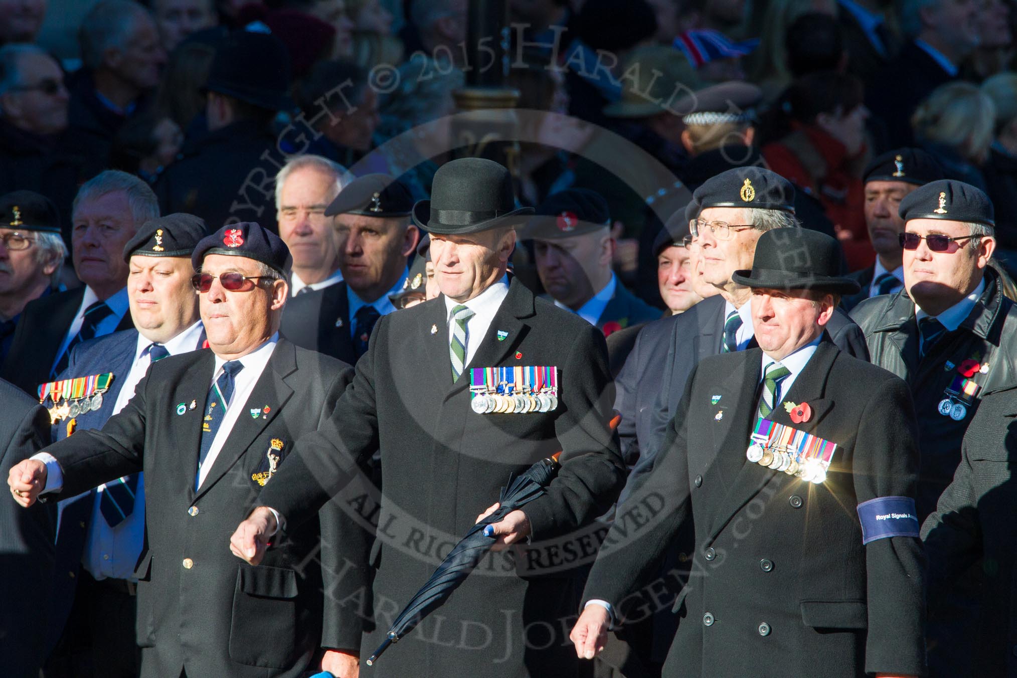 Remembrance Sunday Cenotaph March Past 2013: B24 - Royal Signals Association..
Press stand opposite the Foreign Office building, Whitehall, London SW1,
London,
Greater London,
United Kingdom,
on 10 November 2013 at 12:02, image #1504