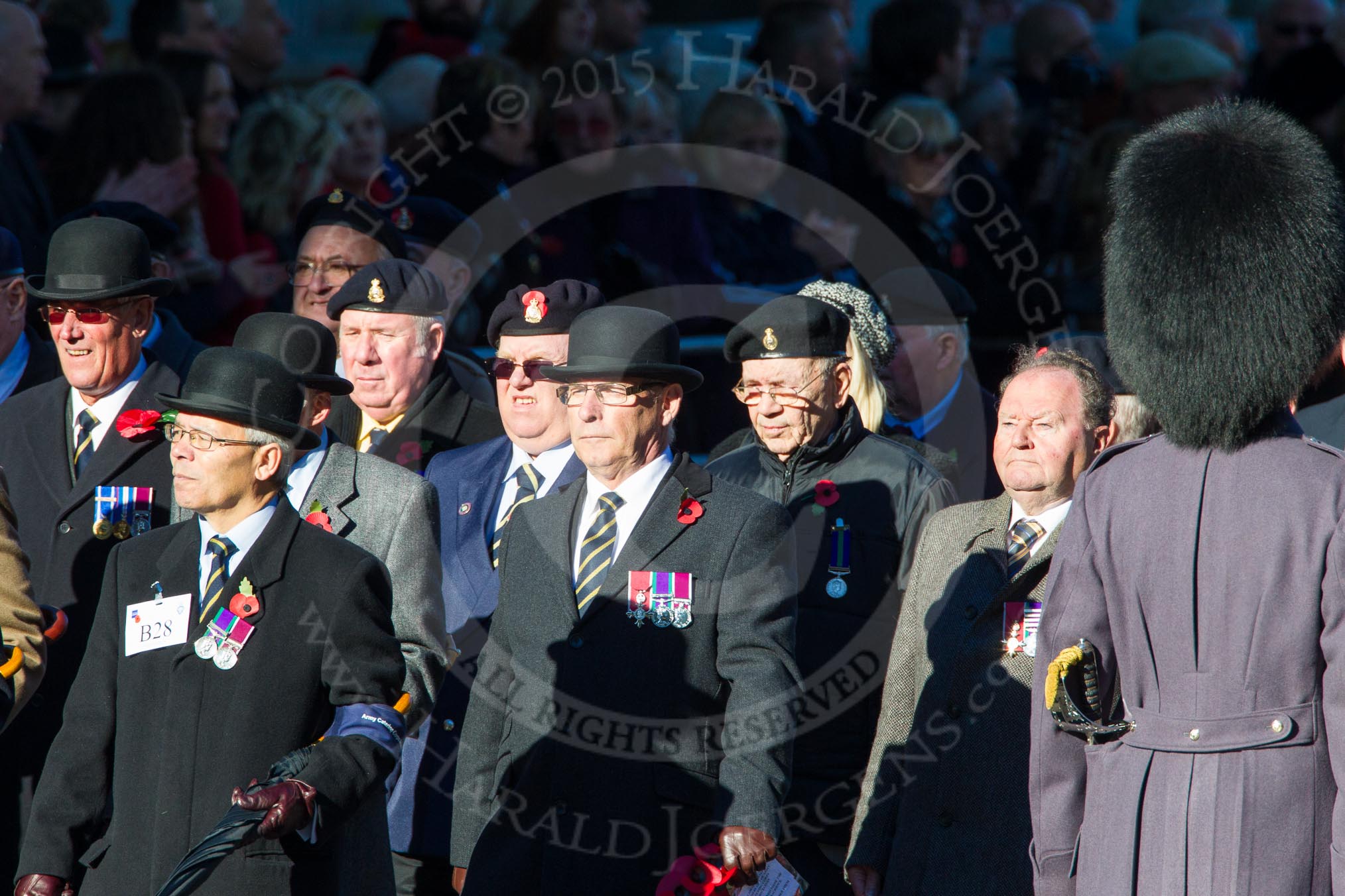 Remembrance Sunday Cenotaph March Past 2013: B28 - Army Catering Corps Association..
Press stand opposite the Foreign Office building, Whitehall, London SW1,
London,
Greater London,
United Kingdom,
on 10 November 2013 at 12:03, image #1541