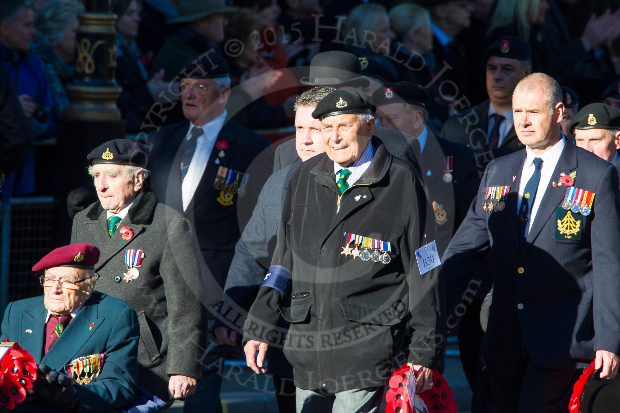 Remembrance Sunday Cenotaph March Past 2013: B30 - Reconnaissance Corps..
Press stand opposite the Foreign Office building, Whitehall, London SW1,
London,
Greater London,
United Kingdom,
on 10 November 2013 at 12:03, image #1568