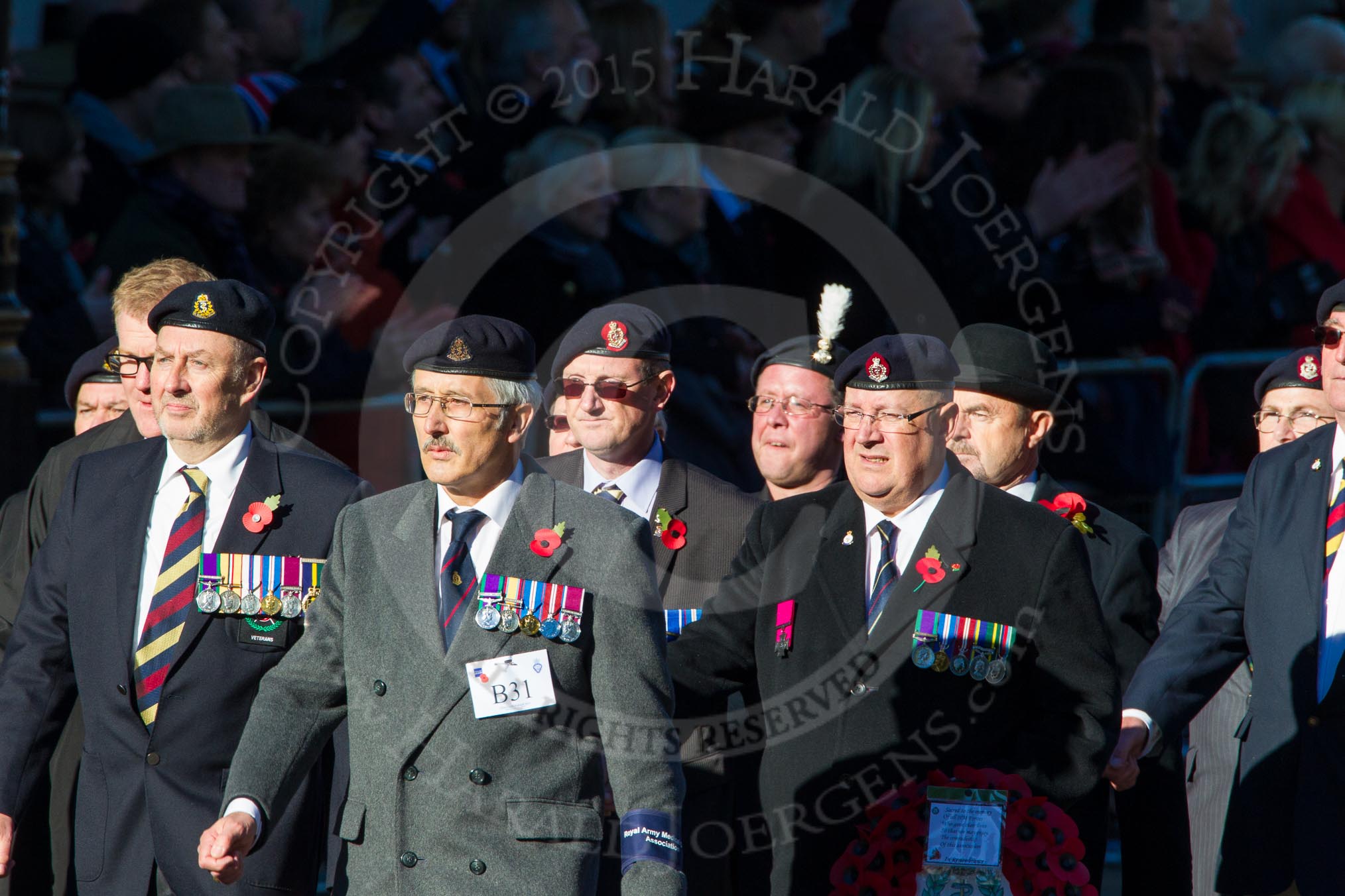 Remembrance Sunday Cenotaph March Past 2013: B31 - Royal Army Medical Corps Association..
Press stand opposite the Foreign Office building, Whitehall, London SW1,
London,
Greater London,
United Kingdom,
on 10 November 2013 at 12:03, image #1573