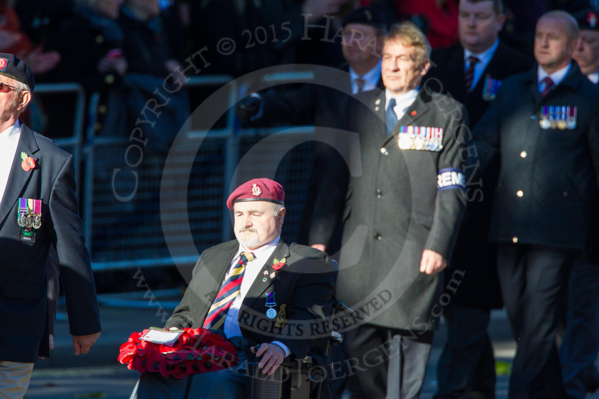 Remembrance Sunday Cenotaph March Past 2013: B32 - Royal Electrical & Mechanical Engineers Association..
Press stand opposite the Foreign Office building, Whitehall, London SW1,
London,
Greater London,
United Kingdom,
on 10 November 2013 at 12:03, image #1575