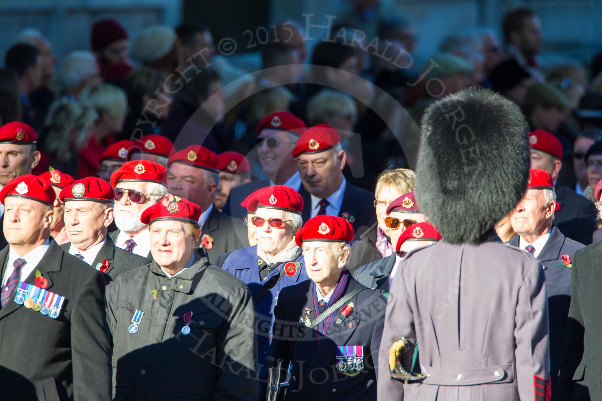 Remembrance Sunday Cenotaph March Past 2013: B33 - Royal Military Police Association..
Press stand opposite the Foreign Office building, Whitehall, London SW1,
London,
Greater London,
United Kingdom,
on 10 November 2013 at 12:04, image #1597