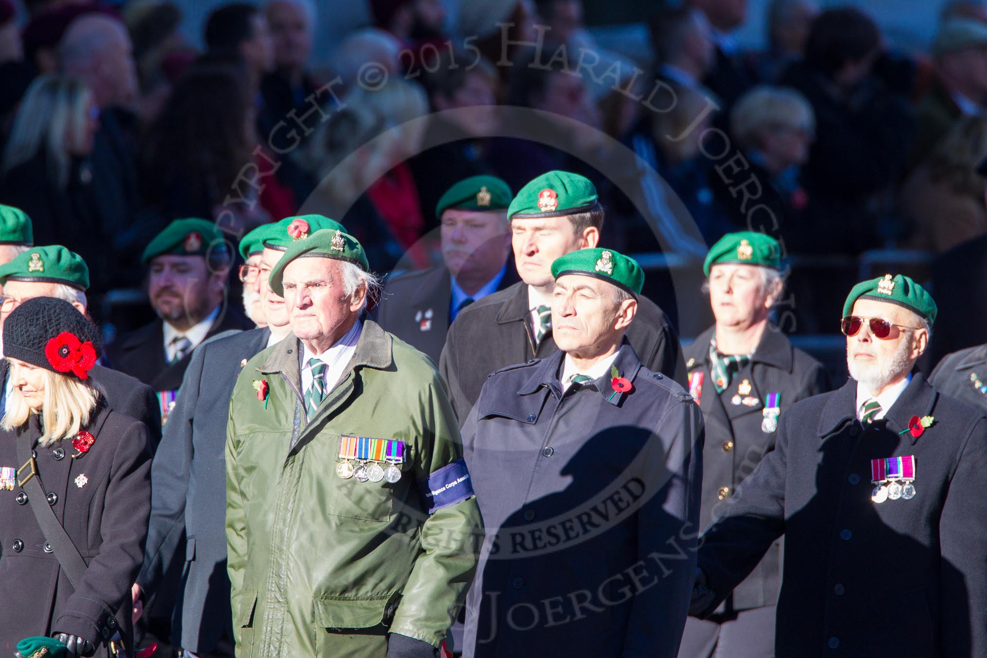 Remembrance Sunday Cenotaph March Past 2013: B37 - Intelligence Corps Association..
Press stand opposite the Foreign Office building, Whitehall, London SW1,
London,
Greater London,
United Kingdom,
on 10 November 2013 at 12:04, image #1620