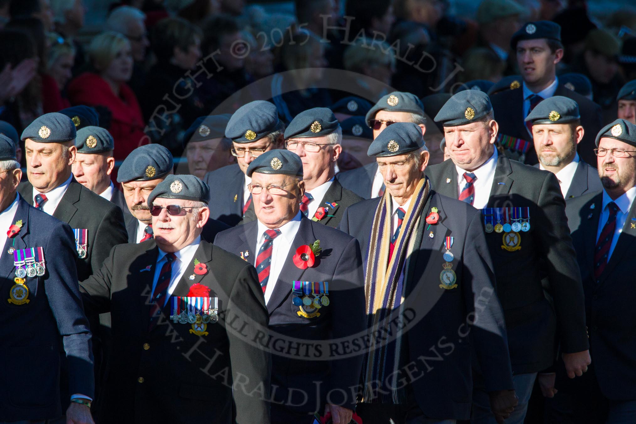 Remembrance Sunday Cenotaph March Past 2013: C2 - Royal Air Force Regiment Association..
Press stand opposite the Foreign Office building, Whitehall, London SW1,
London,
Greater London,
United Kingdom,
on 10 November 2013 at 12:05, image #1677