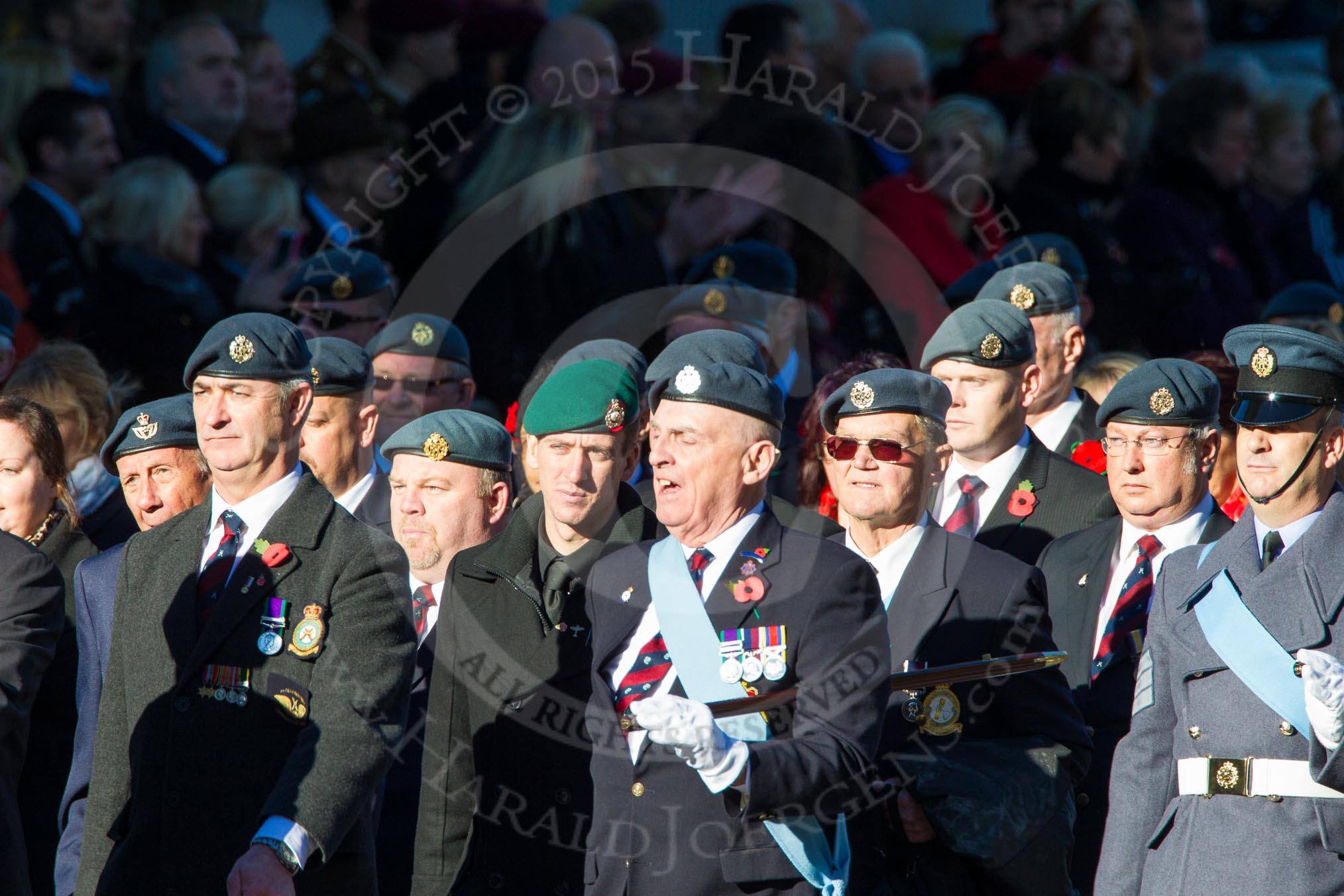 Remembrance Sunday Cenotaph March Past 2013: C2 - Royal Air Force Regiment Association..
Press stand opposite the Foreign Office building, Whitehall, London SW1,
London,
Greater London,
United Kingdom,
on 10 November 2013 at 12:05, image #1686