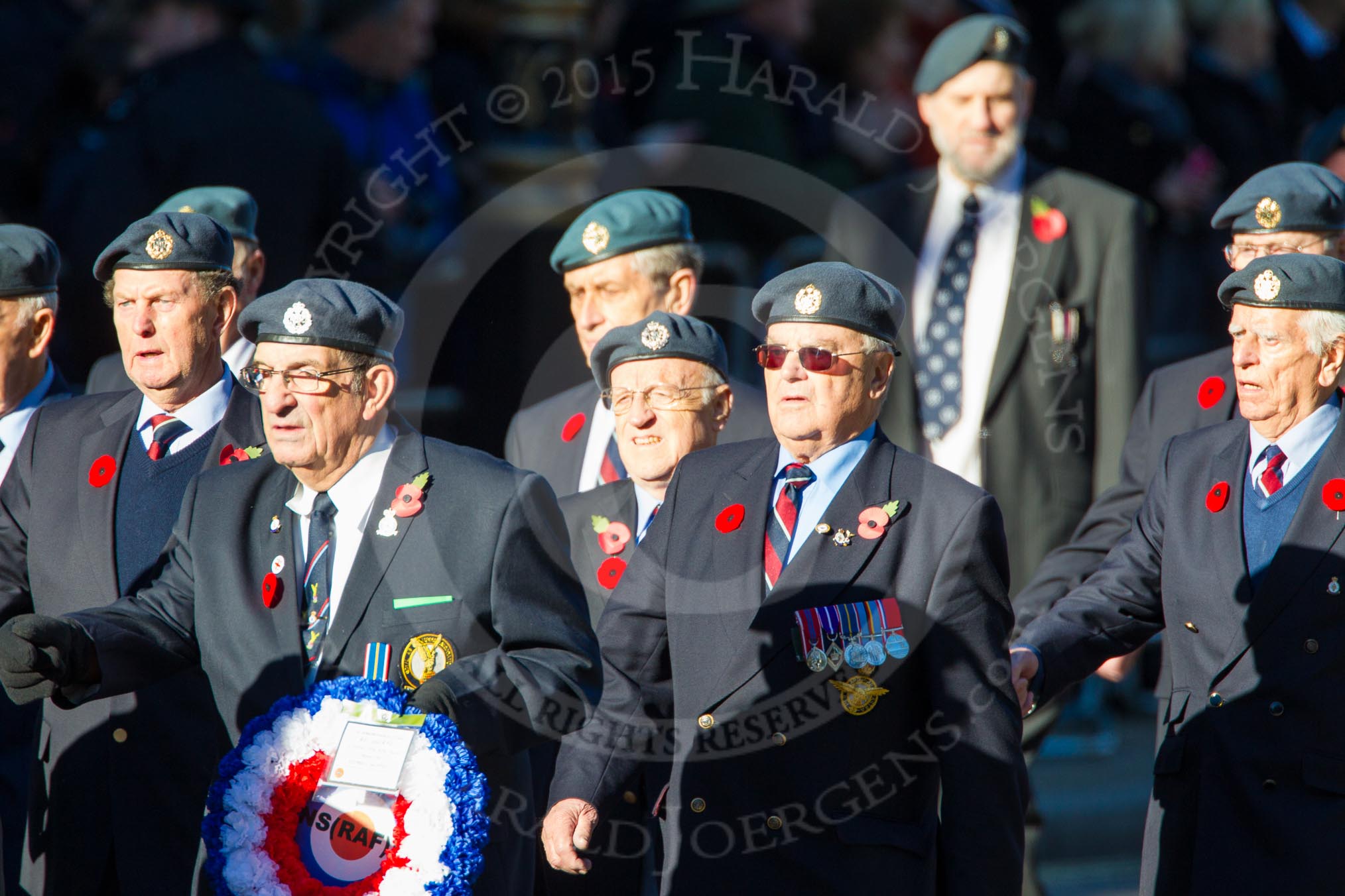 Remembrance Sunday Cenotaph March Past 2013: C10 - National Service (Royal Air Force) Association..
Press stand opposite the Foreign Office building, Whitehall, London SW1,
London,
Greater London,
United Kingdom,
on 10 November 2013 at 12:07, image #1769