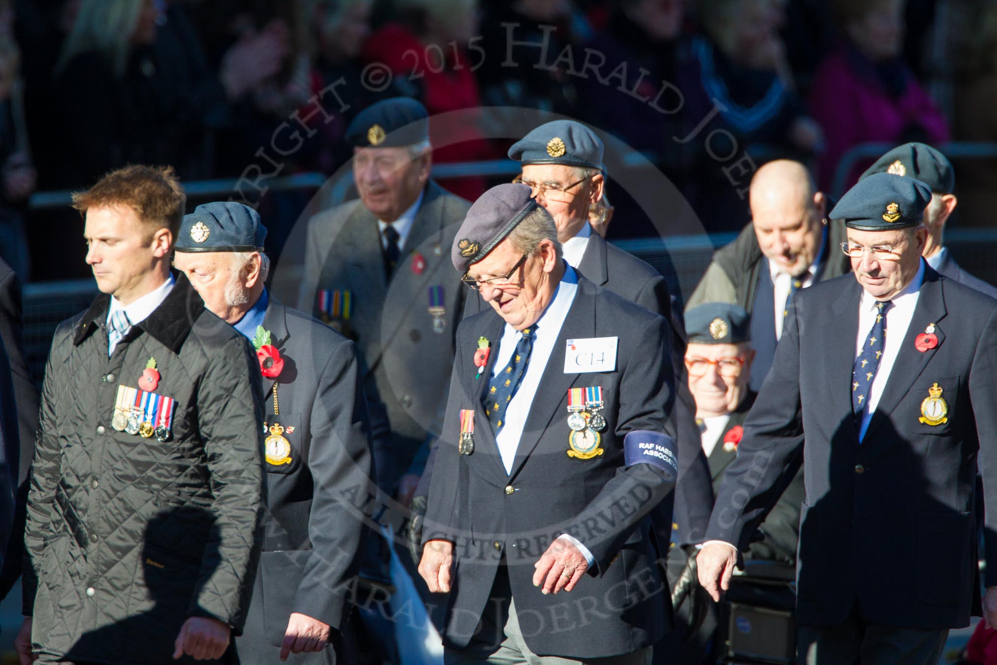 Remembrance Sunday Cenotaph March Past 2013: C14 - RAF Habbaniya Association..
Press stand opposite the Foreign Office building, Whitehall, London SW1,
London,
Greater London,
United Kingdom,
on 10 November 2013 at 12:07, image #1794