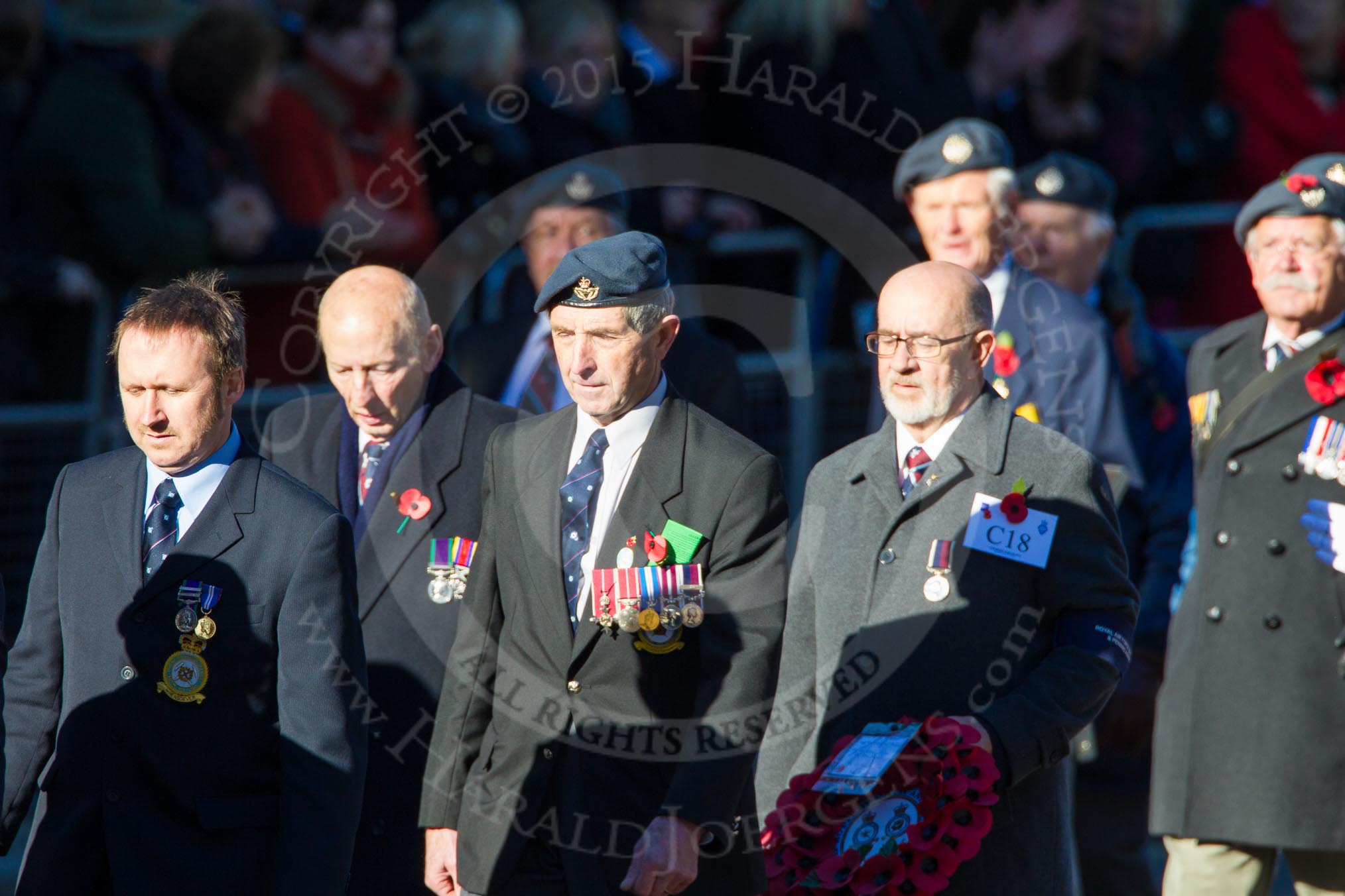 Remembrance Sunday Cenotaph March Past 2013: C18 - Royal Air Force Butterworth & Penang Association..
Press stand opposite the Foreign Office building, Whitehall, London SW1,
London,
Greater London,
United Kingdom,
on 10 November 2013 at 12:08, image #1816