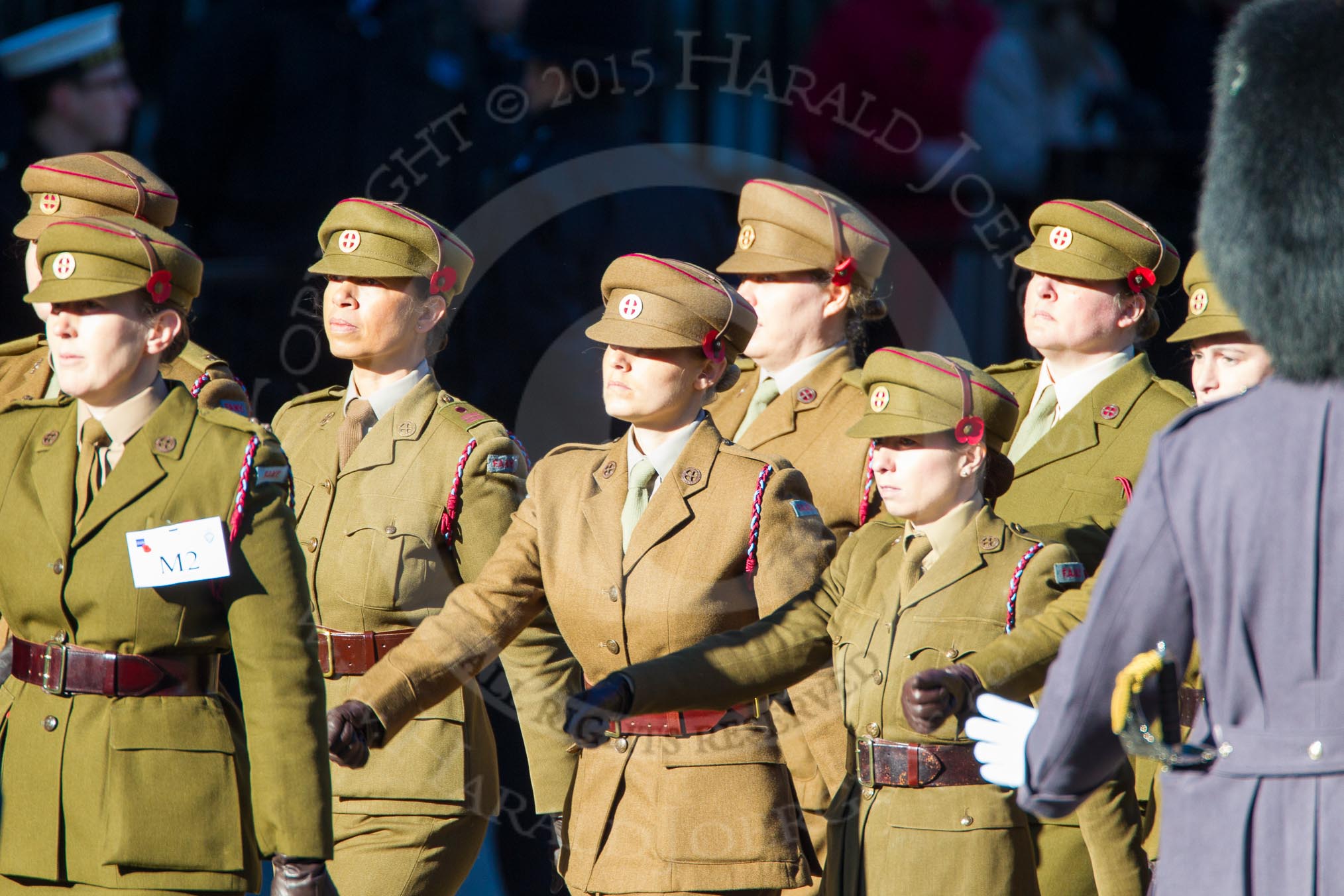Remembrance Sunday Cenotaph March Past 2013: M2 - First Aid Nursing Yeomanry (Princess Royal's Volunteers Corps)..
Press stand opposite the Foreign Office building, Whitehall, London SW1,
London,
Greater London,
United Kingdom,
on 10 November 2013 at 12:09, image #1862
