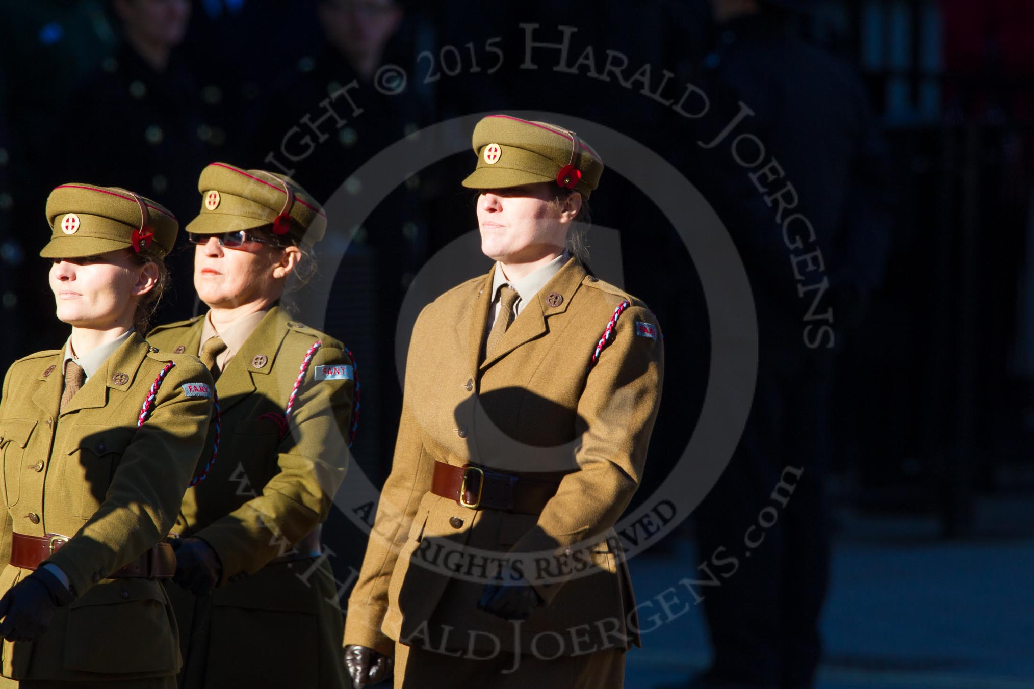 Remembrance Sunday Cenotaph March Past 2013: M2 - First Aid Nursing Yeomanry (Princess Royal's Volunteers Corps)..
Press stand opposite the Foreign Office building, Whitehall, London SW1,
London,
Greater London,
United Kingdom,
on 10 November 2013 at 12:09, image #1871