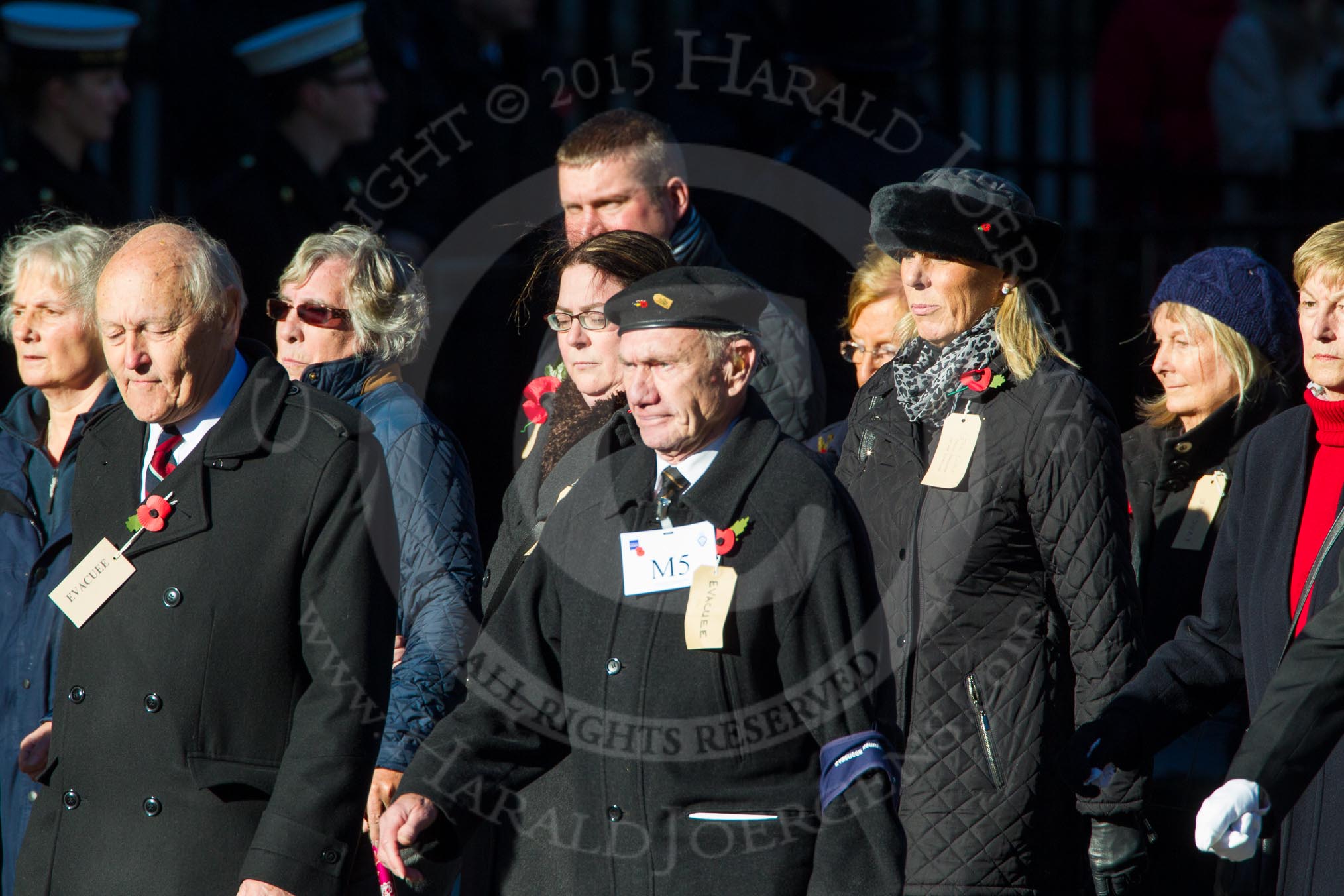 Remembrance Sunday Cenotaph March Past 2013: M5 - Evacuees Reunion Association..
Press stand opposite the Foreign Office building, Whitehall, London SW1,
London,
Greater London,
United Kingdom,
on 10 November 2013 at 12:10, image #1908