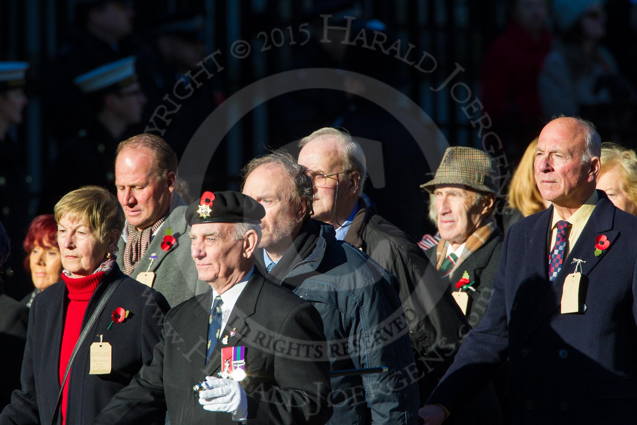 Remembrance Sunday Cenotaph March Past 2013: M5 - Evacuees Reunion Association..
Press stand opposite the Foreign Office building, Whitehall, London SW1,
London,
Greater London,
United Kingdom,
on 10 November 2013 at 12:10, image #1909