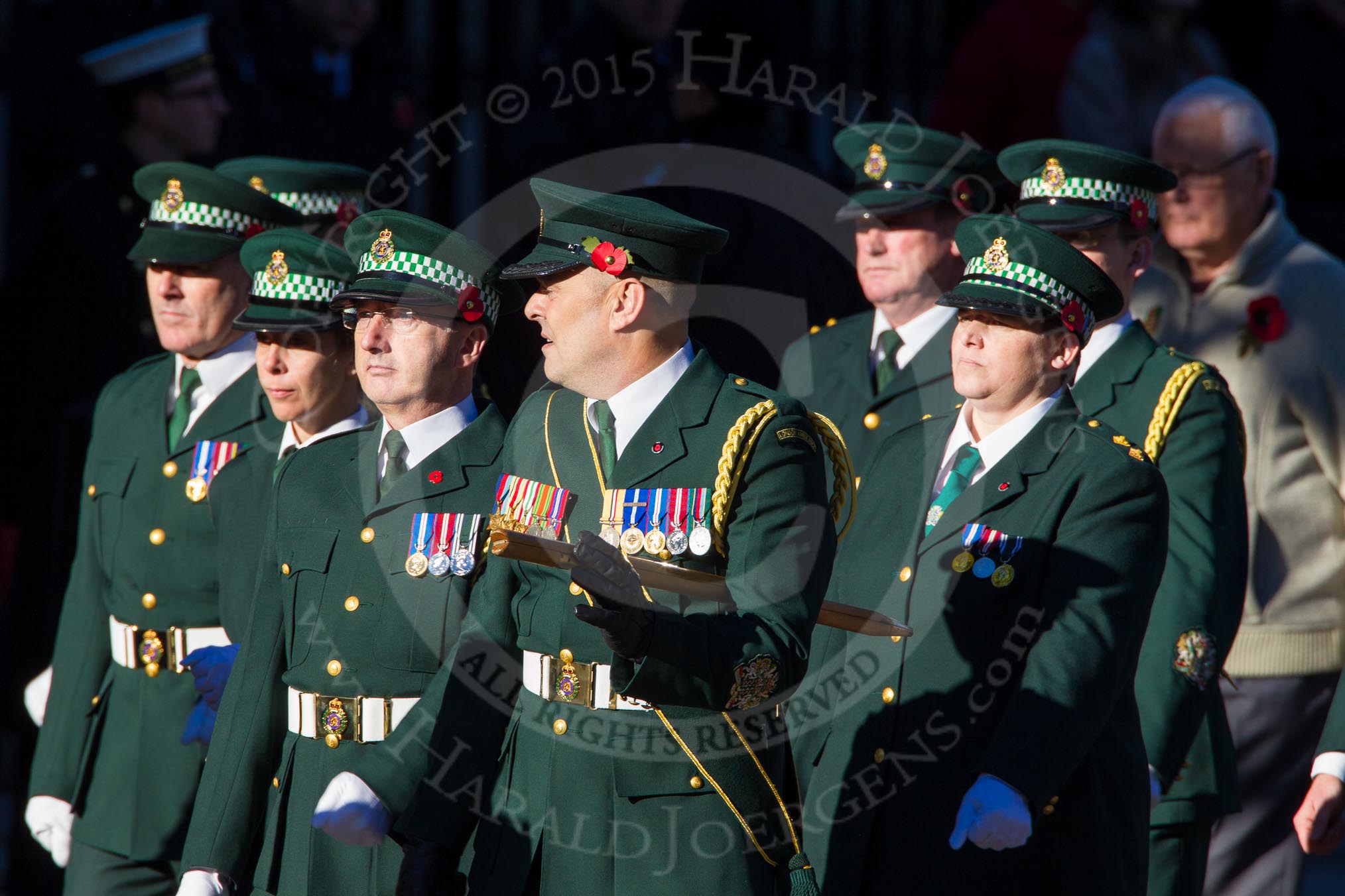 Remembrance Sunday Cenotaph March Past 2013: M14 - London Ambulance Service NHS Trust..
Press stand opposite the Foreign Office building, Whitehall, London SW1,
London,
Greater London,
United Kingdom,
on 10 November 2013 at 12:10, image #1983