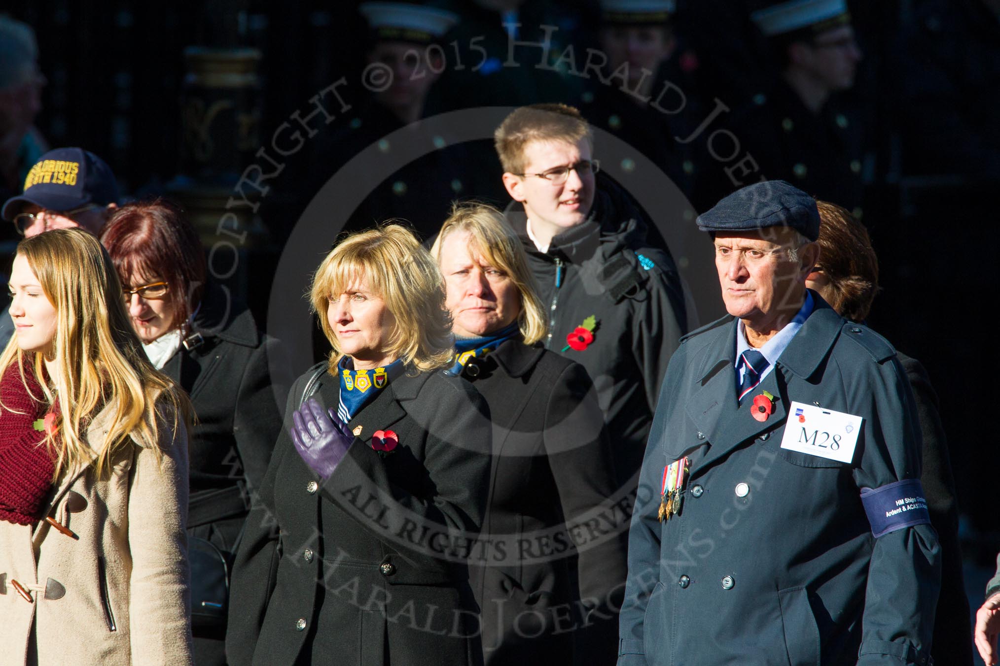 Remembrance Sunday Cenotaph March Past 2013: M28 - HM Ships Glorious Ardent & ACASTA Association..
Press stand opposite the Foreign Office building, Whitehall, London SW1,
London,
Greater London,
United Kingdom,
on 10 November 2013 at 12:12, image #2100
