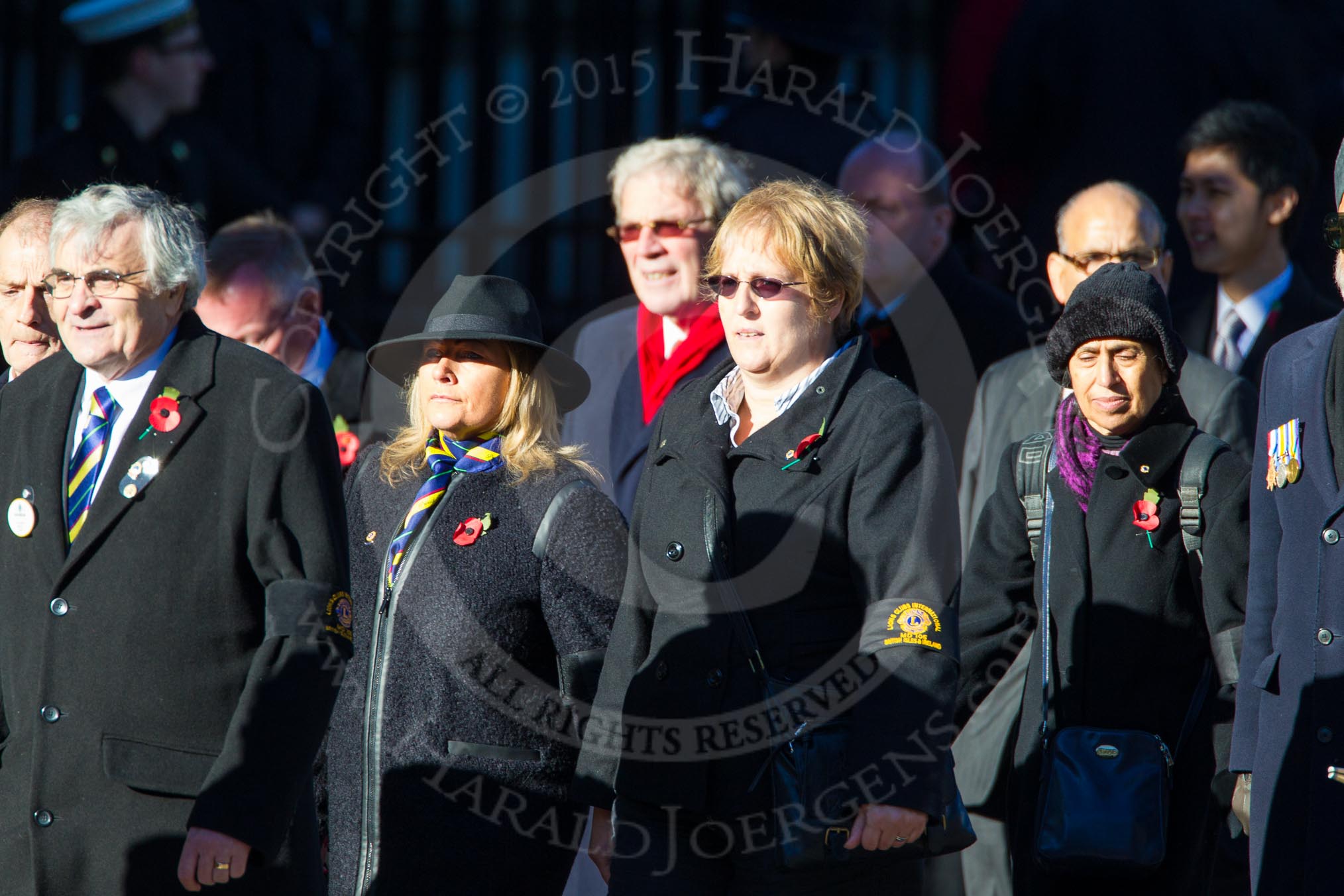 Remembrance Sunday Cenotaph March Past 2013: M40 - Lions Club International..
Press stand opposite the Foreign Office building, Whitehall, London SW1,
London,
Greater London,
United Kingdom,
on 10 November 2013 at 12:14, image #2187