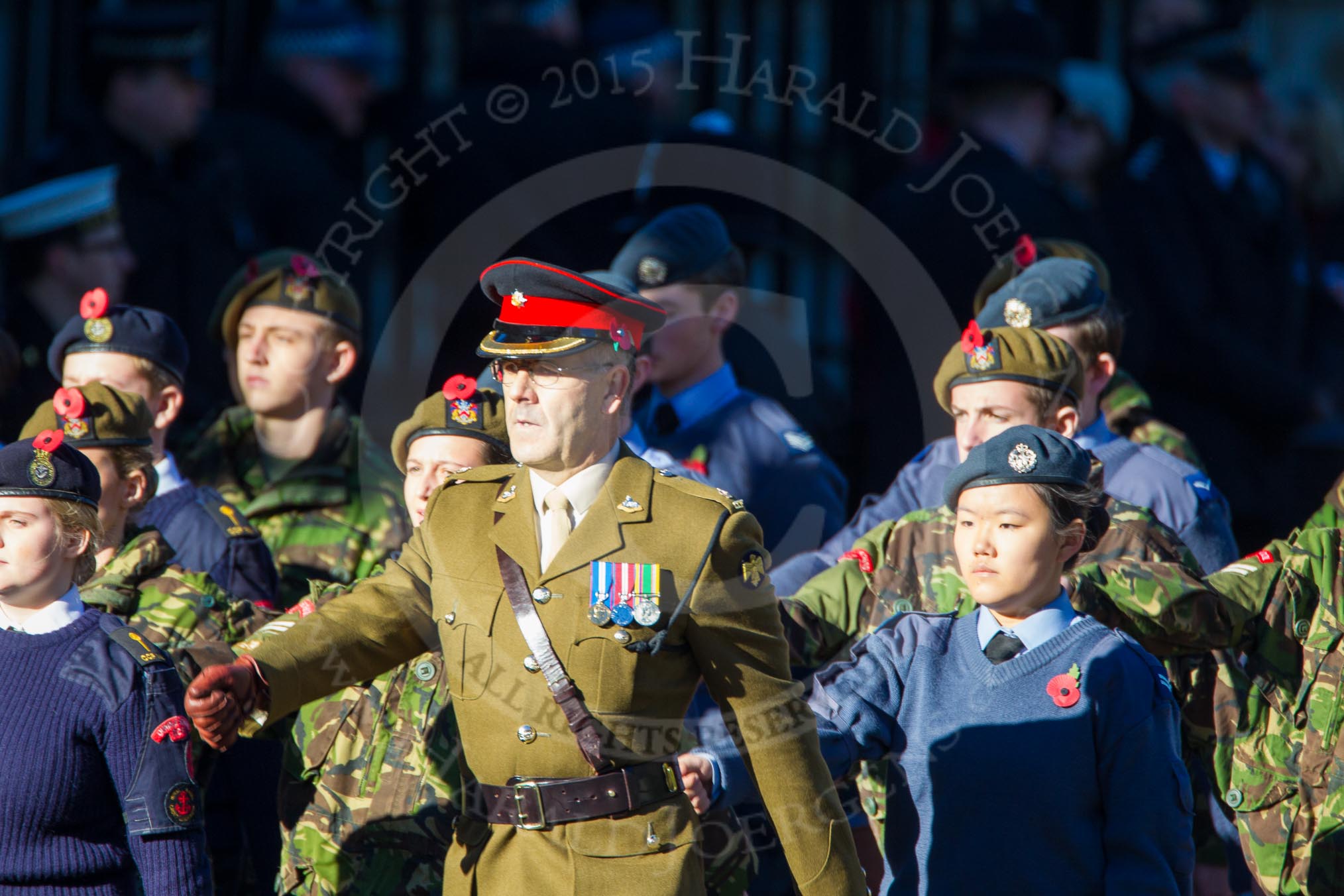 Remembrance Sunday Cenotaph March Past 2013: M46 - Combined Cadet Force..
Press stand opposite the Foreign Office building, Whitehall, London SW1,
London,
Greater London,
United Kingdom,
on 10 November 2013 at 12:14, image #2223