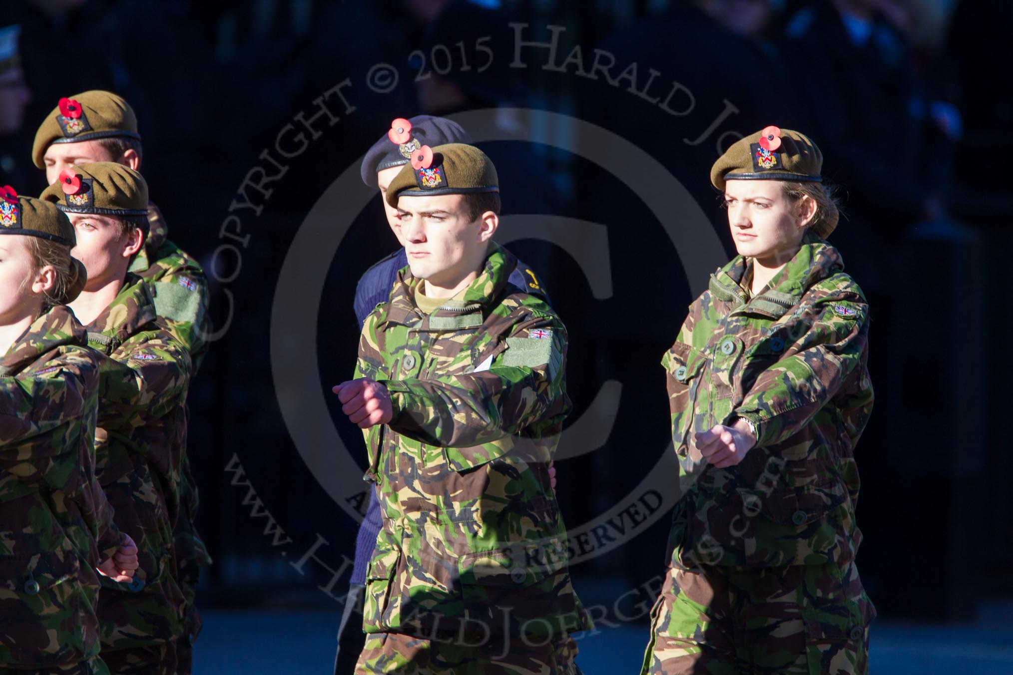 Remembrance Sunday Cenotaph March Past 2013: M46 - Combined Cadet Force..
Press stand opposite the Foreign Office building, Whitehall, London SW1,
London,
Greater London,
United Kingdom,
on 10 November 2013 at 12:15, image #2228