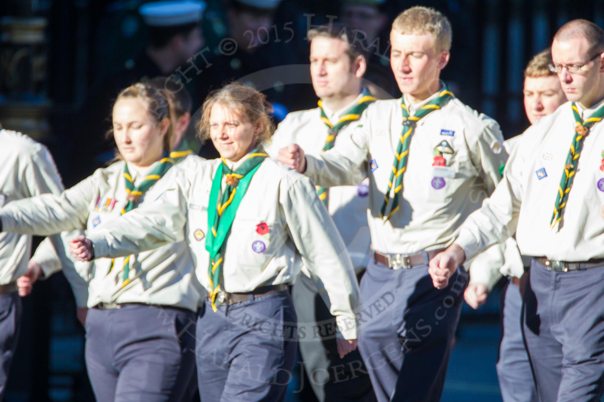 Remembrance Sunday Cenotaph March Past 2013: M49 - Scout Association..
Press stand opposite the Foreign Office building, Whitehall, London SW1,
London,
Greater London,
United Kingdom,
on 10 November 2013 at 12:15, image #2252