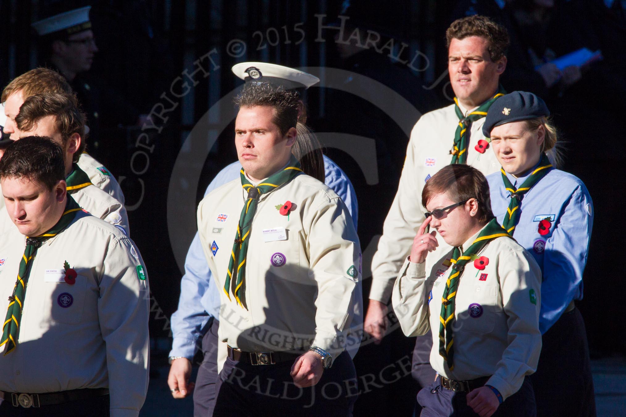 Remembrance Sunday Cenotaph March Past 2013: M49 - Scout Association..
Press stand opposite the Foreign Office building, Whitehall, London SW1,
London,
Greater London,
United Kingdom,
on 10 November 2013 at 12:15, image #2258