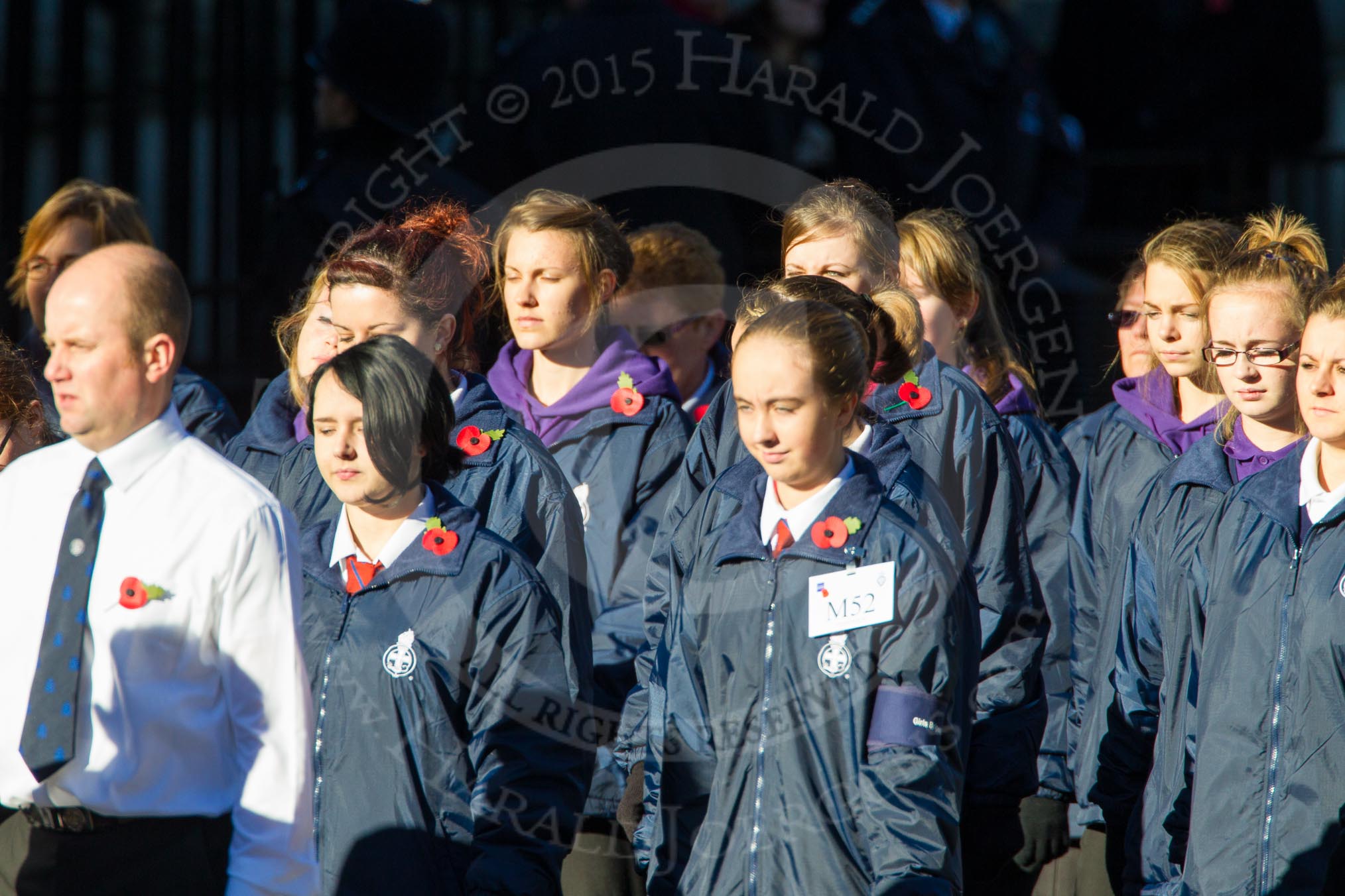 Remembrance Sunday Cenotaph March Past 2013: M52 - Girls Brigade England & Wales..
Press stand opposite the Foreign Office building, Whitehall, London SW1,
London,
Greater London,
United Kingdom,
on 10 November 2013 at 12:15, image #2286