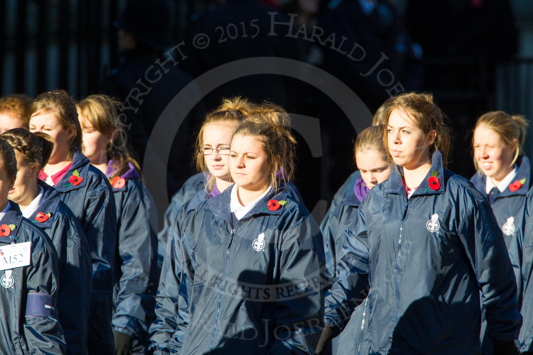 Remembrance Sunday Cenotaph March Past 2013: M52 - Girls Brigade England & Wales..
Press stand opposite the Foreign Office building, Whitehall, London SW1,
London,
Greater London,
United Kingdom,
on 10 November 2013 at 12:15, image #2288