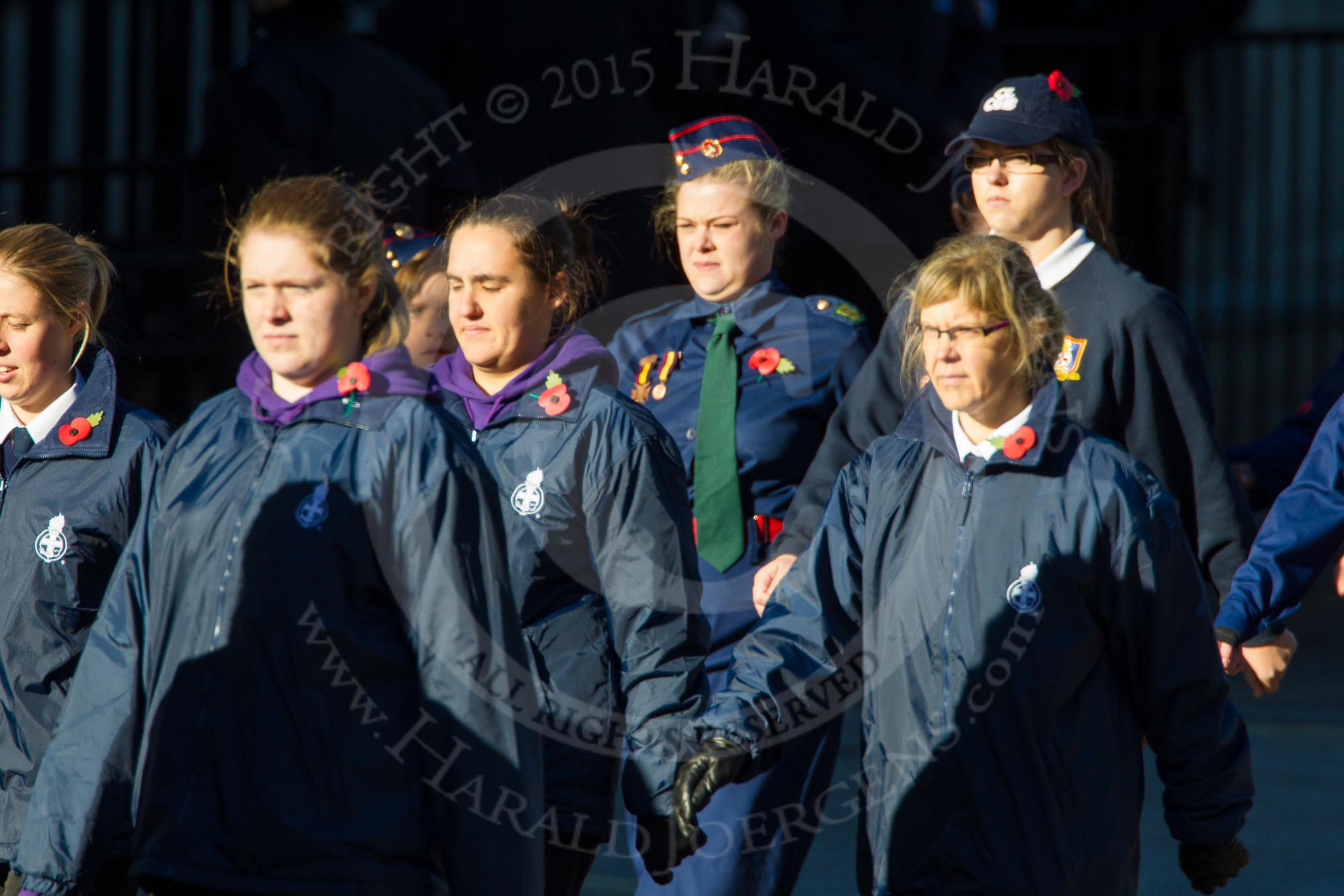 Remembrance Sunday Cenotaph March Past 2013: M52 - Girls Brigade England & Wales..
Press stand opposite the Foreign Office building, Whitehall, London SW1,
London,
Greater London,
United Kingdom,
on 10 November 2013 at 12:15, image #2291