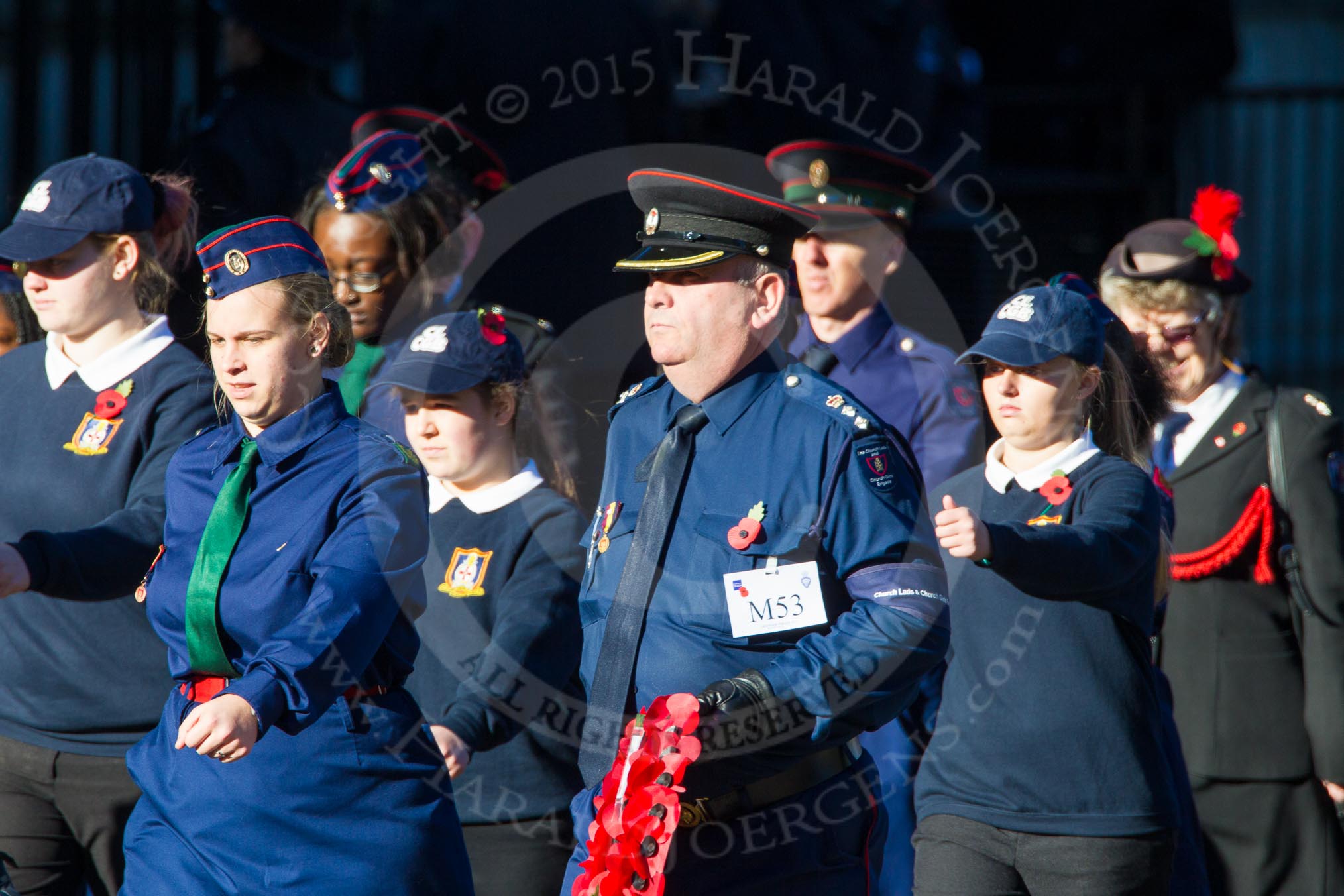 Remembrance Sunday Cenotaph March Past 2013: M53 - Church Lads & Church Girls Brigade..
Press stand opposite the Foreign Office building, Whitehall, London SW1,
London,
Greater London,
United Kingdom,
on 10 November 2013 at 12:15, image #2297