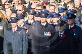 Remembrance Sunday Cenotaph March Past 2013: Waiting for the March Past to begin..
Press stand opposite the Foreign Office building, Whitehall, London SW1,
London,
Greater London,
United Kingdom,
on 10 November 2013 at 11:25, image #6