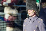 Remembrance Sunday Cenotaph March Past 2013: A Welsh Guards Major signalling the start of the March Past..
Press stand opposite the Foreign Office building, Whitehall, London SW1,
London,
Greater London,
United Kingdom,
on 10 November 2013 at 11:37, image #10