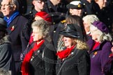 Remembrance Sunday Cenotaph March Past 2013: D1 - War Widows Association. The War Widows' Association exisits to improve the conditions of all War Widow/ers in the United Kingdom. The Association formed in 1971 following an article in a Sunday newspaper that highlighted the plight of Britain’s “forgotten women”. The Association gained charitable status in 1991 and continues to campaign against injustice..
Press stand opposite the Foreign Office building, Whitehall, London SW1,
London,
Greater London,
United Kingdom,
on 10 November 2013 at 11:38, image #25