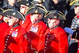 Remembrance Sunday Cenotaph March Past 2013: D30 - Royal Hospital Chelsea, the Chelsea Pensioners, here Sergeant Major Pearse Lally..
Press stand opposite the Foreign Office building, Whitehall, London SW1,
London,
Greater London,
United Kingdom,
on 10 November 2013 at 11:43, image #274