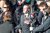 Remembrance Sunday Cenotaph March Past 2013: D34 - Walking With The Wounded. The photo shows three members of the international team currently (Dec 2013( on expedition to the South Pole: Chris Downey (Commonwealth Team),  Therese Frentz (US team), and Heath Jamieson (Commonwealth team)..
Press stand opposite the Foreign Office building, Whitehall, London SW1,
London,
Greater London,
United Kingdom,
on 10 November 2013 at 11:44, image #313