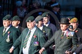 Remembrance Sunday Cenotaph March Past 2013: A16 - Royal Green Jackets Association..
Press stand opposite the Foreign Office building, Whitehall, London SW1,
London,
Greater London,
United Kingdom,
on 10 November 2013 at 11:56, image #1127