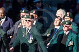 Remembrance Sunday Cenotaph March Past 2013: A16 - Royal Green Jackets Association..
Press stand opposite the Foreign Office building, Whitehall, London SW1,
London,
Greater London,
United Kingdom,
on 10 November 2013 at 11:56, image #1131