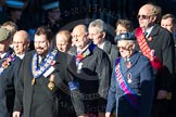 Remembrance Sunday Cenotaph March Past 2013: M38 - Royal Antediluvian Order of Buffaloes..
Press stand opposite the Foreign Office building, Whitehall, London SW1,
London,
Greater London,
United Kingdom,
on 10 November 2013 at 12:14, image #2163