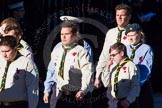 Remembrance Sunday Cenotaph March Past 2013: M49 - Scout Association..
Press stand opposite the Foreign Office building, Whitehall, London SW1,
London,
Greater London,
United Kingdom,
on 10 November 2013 at 12:15, image #2258