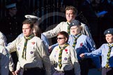 Remembrance Sunday Cenotaph March Past 2013: M49 - Scout Association..
Press stand opposite the Foreign Office building, Whitehall, London SW1,
London,
Greater London,
United Kingdom,
on 10 November 2013 at 12:15, image #2259