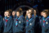 Remembrance Sunday Cenotaph March Past 2013: M50 - Girlguiding London & South East England..
Press stand opposite the Foreign Office building, Whitehall, London SW1,
London,
Greater London,
United Kingdom,
on 10 November 2013 at 12:15, image #2266