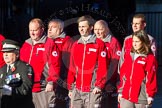 Remembrance Sunday Cenotaph March Past 2013: M56 - British Red Cross..
Press stand opposite the Foreign Office building, Whitehall, London SW1,
London,
Greater London,
United Kingdom,
on 10 November 2013 at 12:16, image #2324