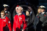 Remembrance Sunday Cenotaph March Past 2013: M56 - British Red Cross..
Press stand opposite the Foreign Office building, Whitehall, London SW1,
London,
Greater London,
United Kingdom,
on 10 November 2013 at 12:16, image #2330