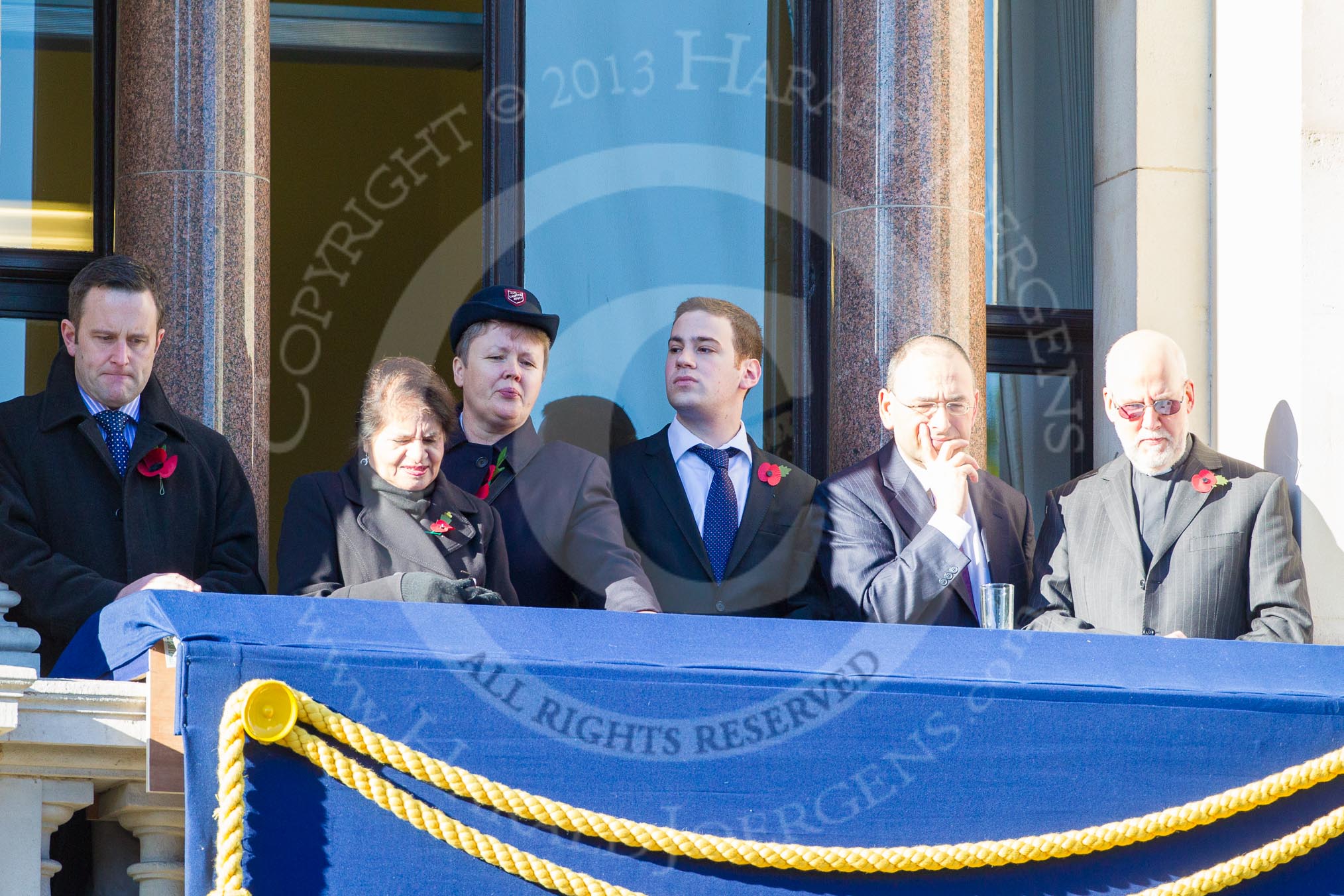 Guests on one of the balconies of the Foreign- and Commonwealth Office building.