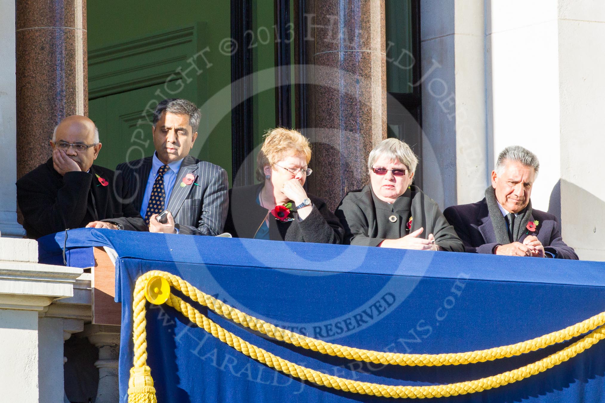 Guests on one of the balconies of the Foreign- and Commonwealth Office building.