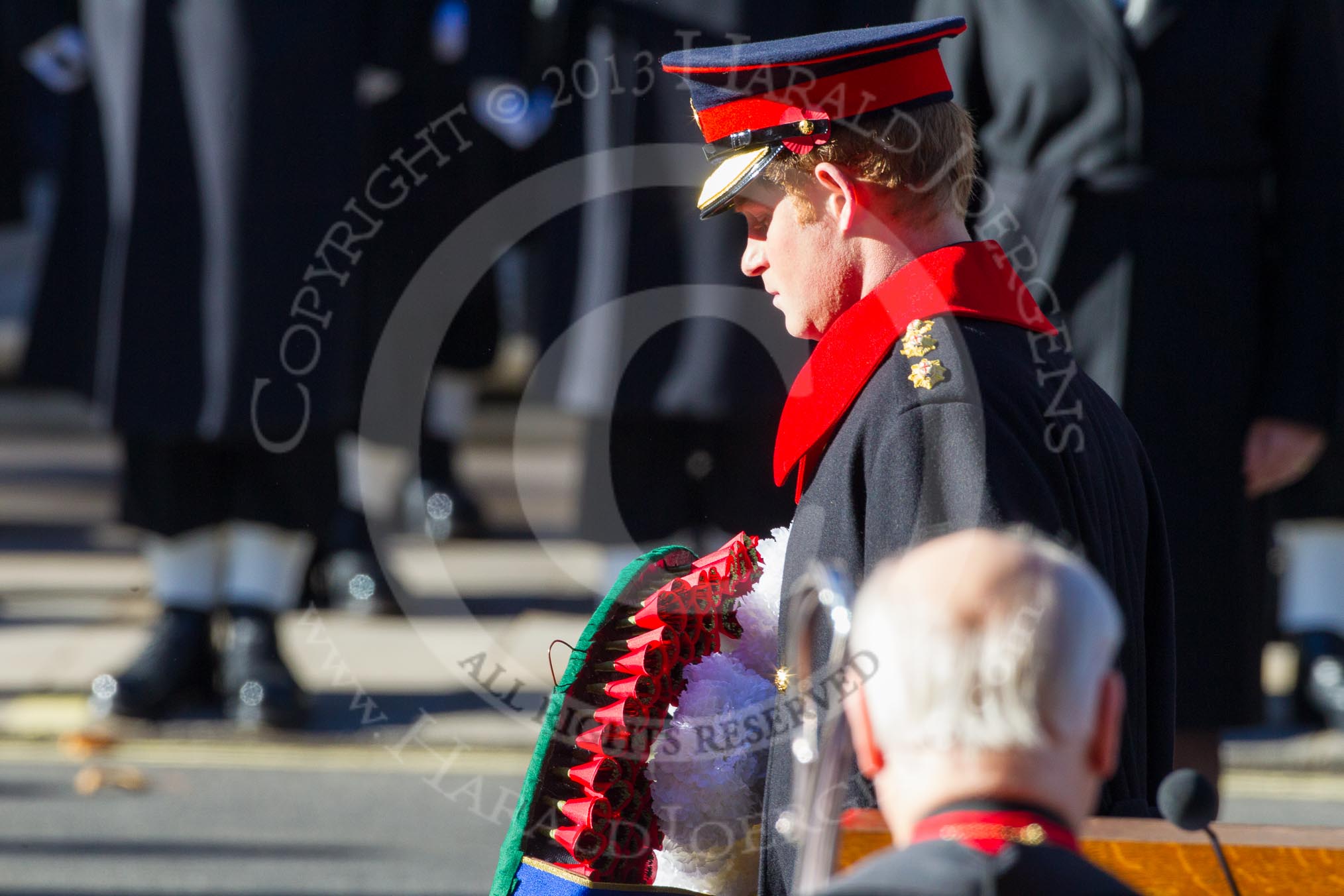 HRH Prince Henry of Wales, about to lay his wreath at the Cenotaph.
